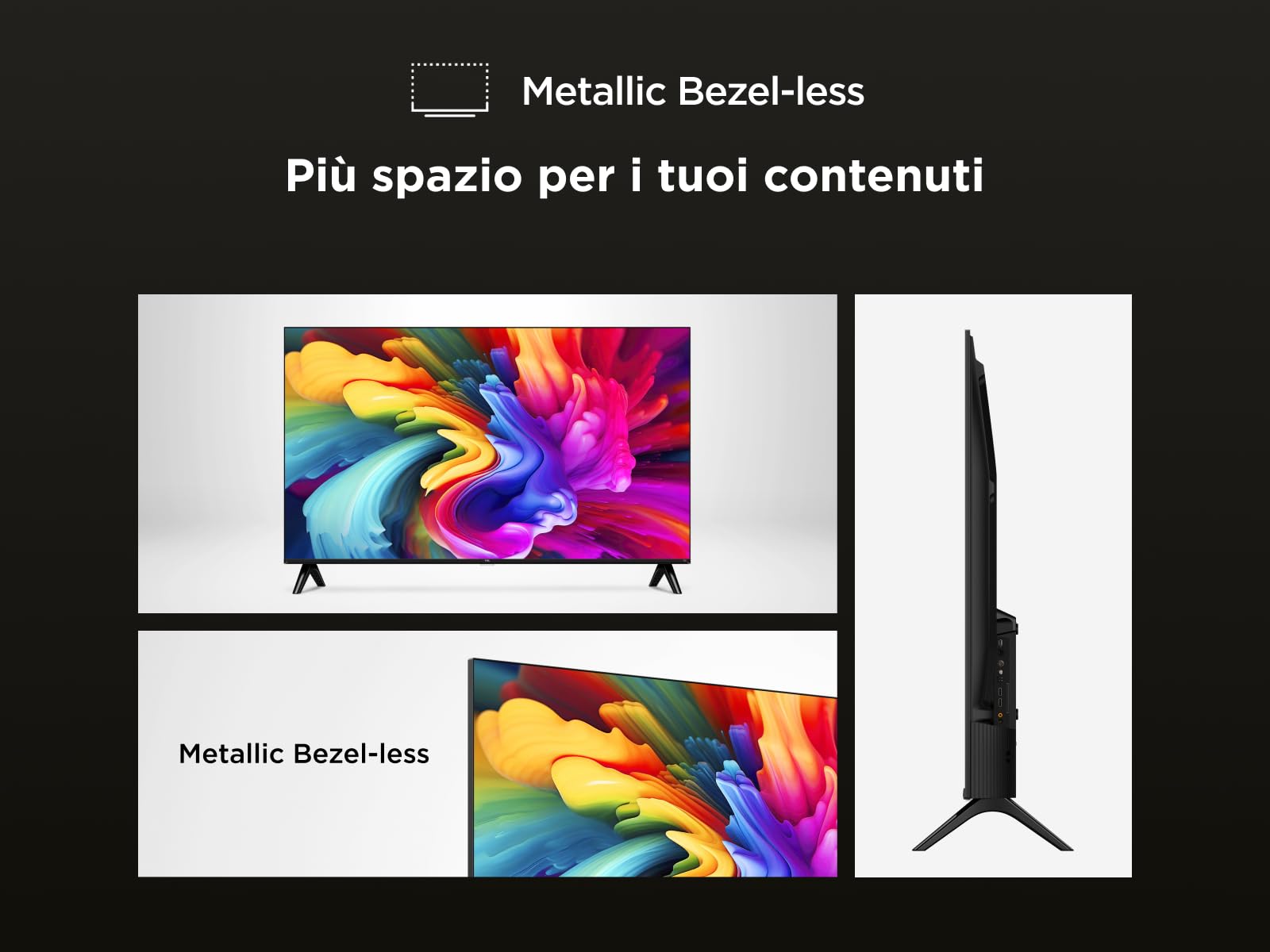 TCL 43SF560 43-calowy QLED Smart Full HD LED TV z Fire TV HDR Metaliczny Bezramkowy