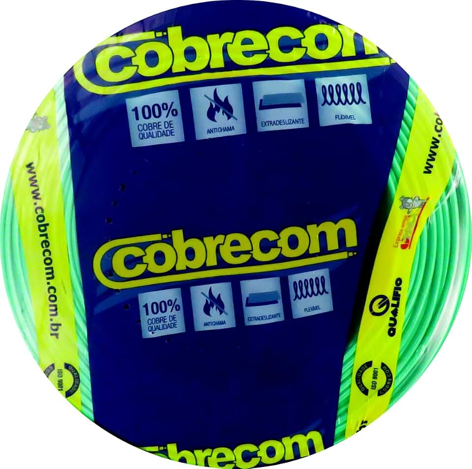 Fio Elétrico 2.5mm Cobrecom Flexível 750V Rolo Com 100 Metros