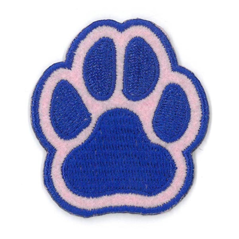 Kleiber 5 cm Iron-On Paw Print Patch, Blue