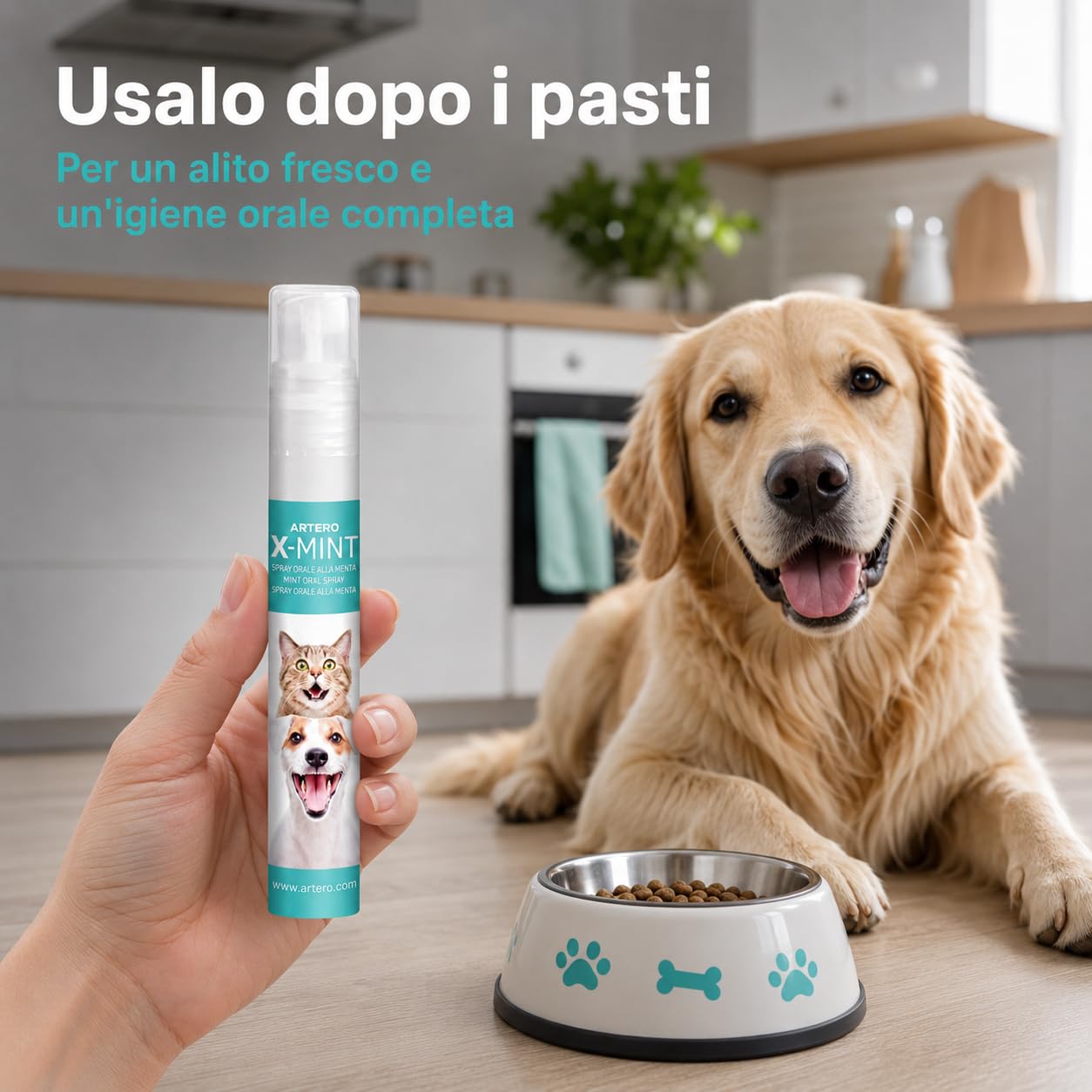 ARTERO X-Mint Spray per l'Alito Cane Gatto Igiene Orale