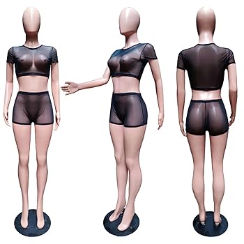 Mintsnow Sexy Mesh Shorts Outfits for Women See Through
