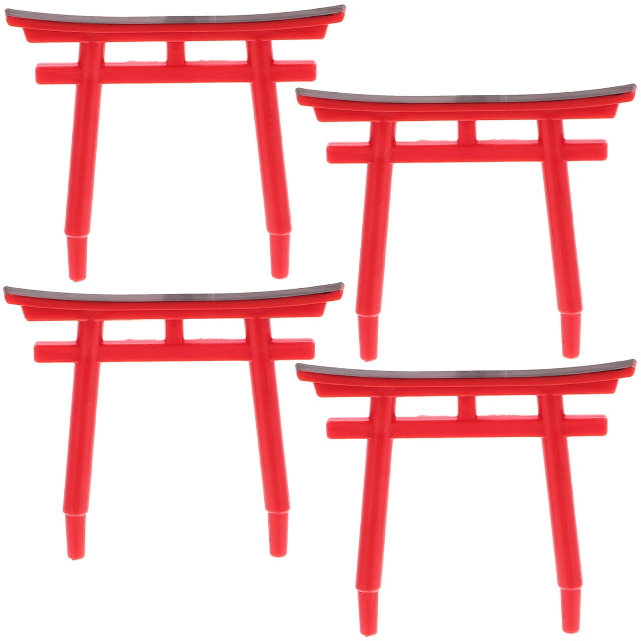 BESPORTBLE 4pcs Mini Torii Gate Red Japanese Shinto Shrine Model Miniature Garden Gate Bridge for Fairy Zen Garden Accessories Fish Tank Landscape Decoration
