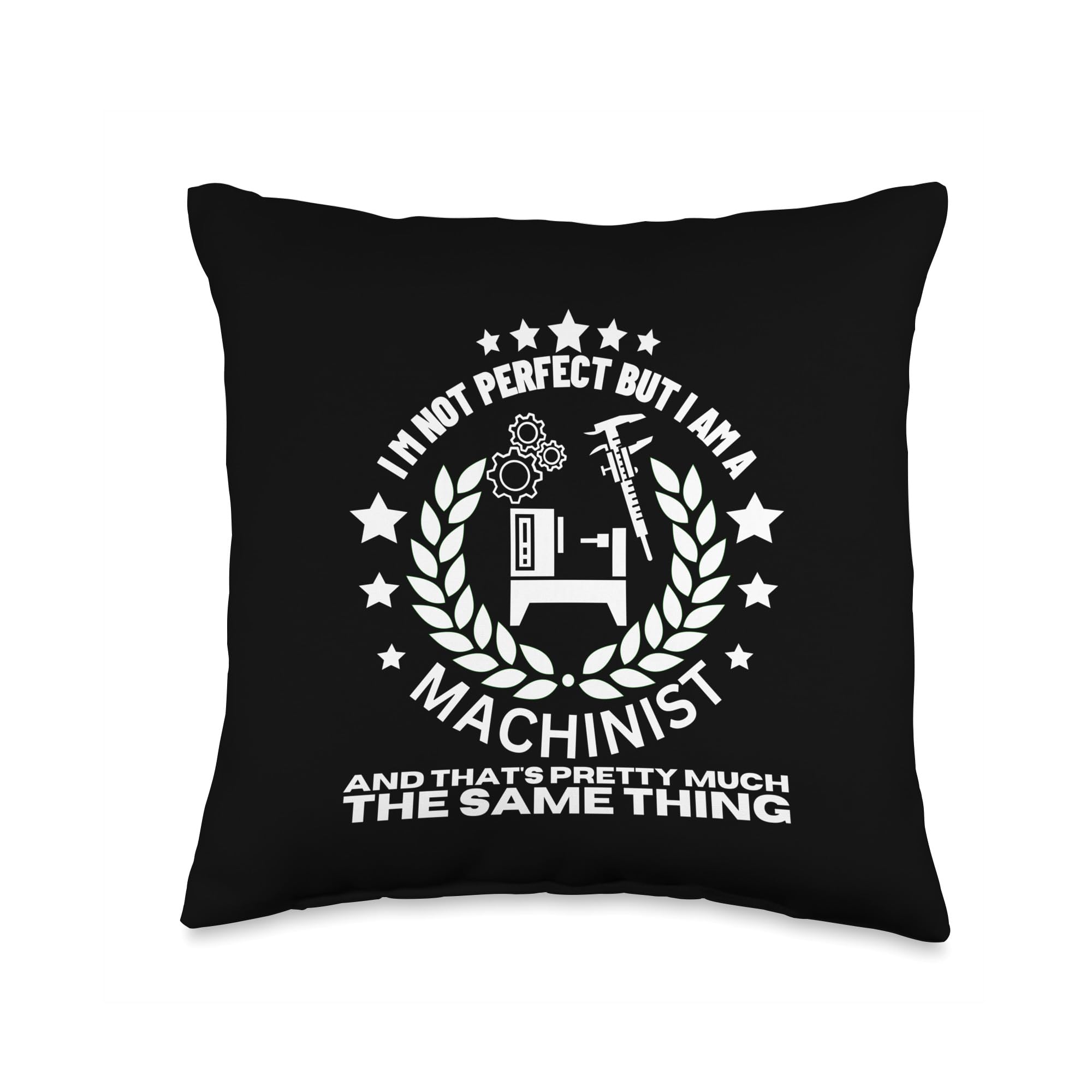 Funny CNC Machinist Apparel Operator Funny CNC Machinist Throw Pillow 16x16 Multicolor