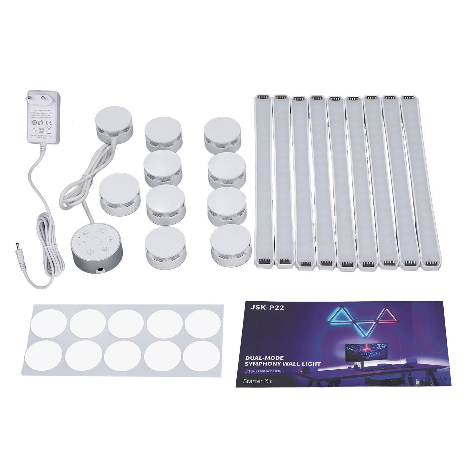 FTVOGUE Barras de Luz de Pared RGB, Barras de Luz de Pared LED RGB ABS con Control de Aplicación y Botón, Diseño de Empalme Geométrico para Sala de Juegos, Dormitorio, Decoración de, Usuarios de Vida