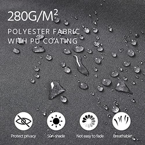 costoffs 6 x 1.6 M Side Awning Double Retractable Screen, Sun Shade Side Blind with Aluminum Frame, Retractable Space Divider for Privacy Patio Garden, Dark Gray