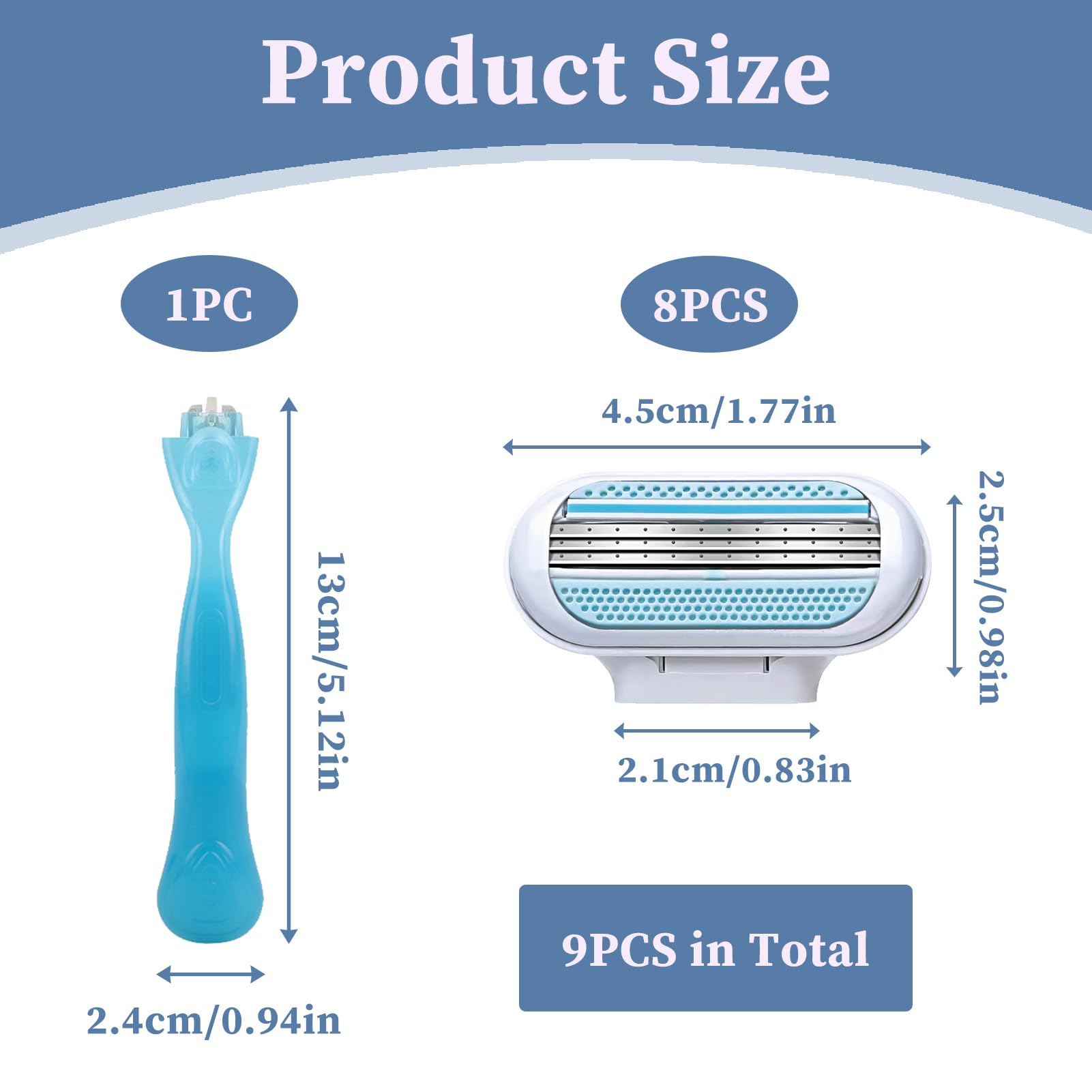 8 Lamette di Ricambio Premium per Rasoio da Donna, Venus Lamette Donnai Lame a 3 Strati con Striscia Lubrificante, Compatibili con Manici Standard, Rosa Ideali per una Rasatura Delicata e Profonda