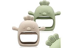 Baby's Cushy Chomp: Teething Mitten for 4 Month Olds
