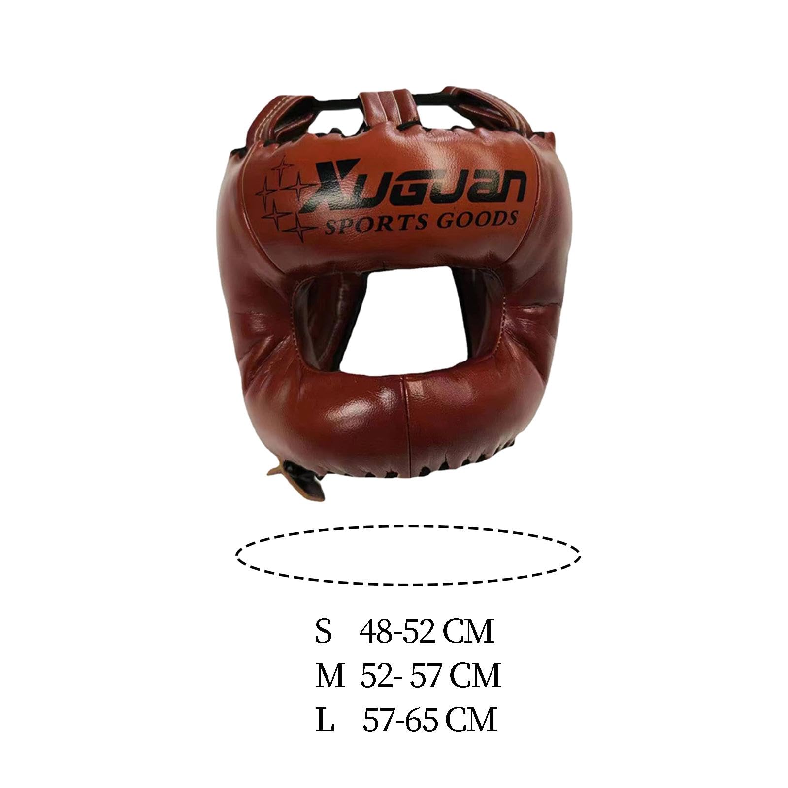 F Fityle Casco de Boxeo Profesional, Casco de Entrenamiento de Artes Marciales Mixtas, Casco de Kickboxing, Muay Thai, Grappling, Karate, Taekwondo, Casco de a, Marrón, L