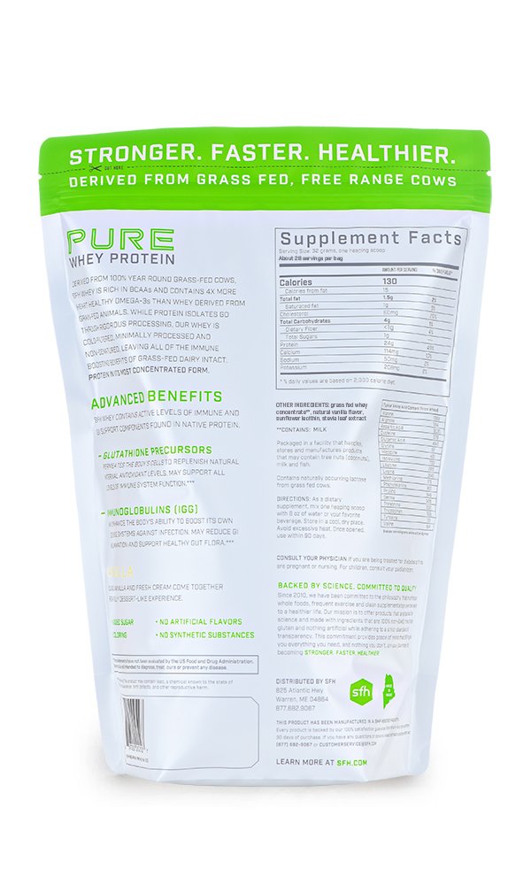 Snapklik.com : STRONGER FASTER HEALTHIER Vanilla Whey Protein Powder