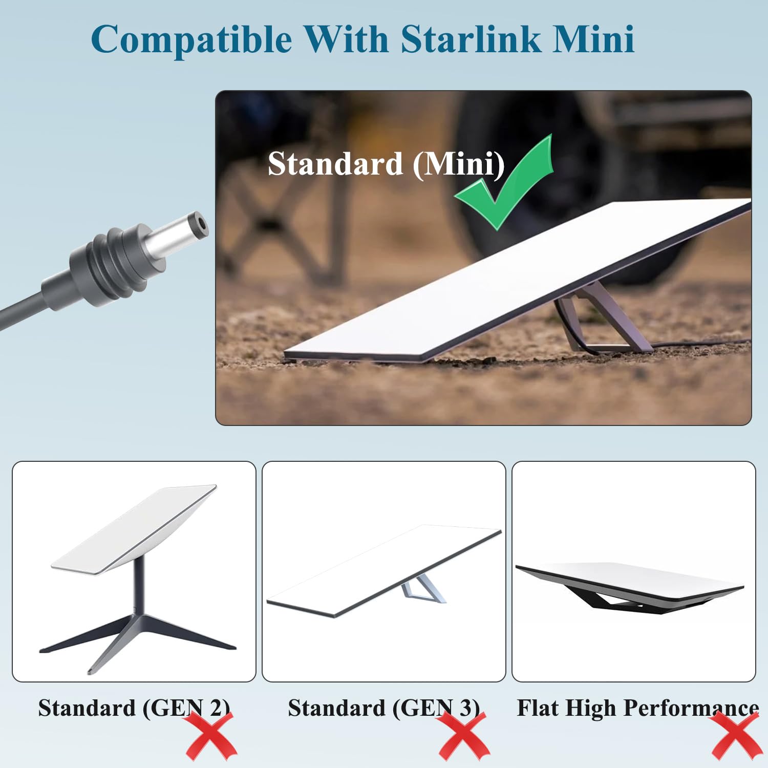 Starlink Mini 12V auto adapter met Step Up Converter, sigarettenaansteker stekker 12V naar 36V DC Step Up Converter (12-36V ingang, 36V/1,67A uitgang), Starlink Mini auto adapter accessoires