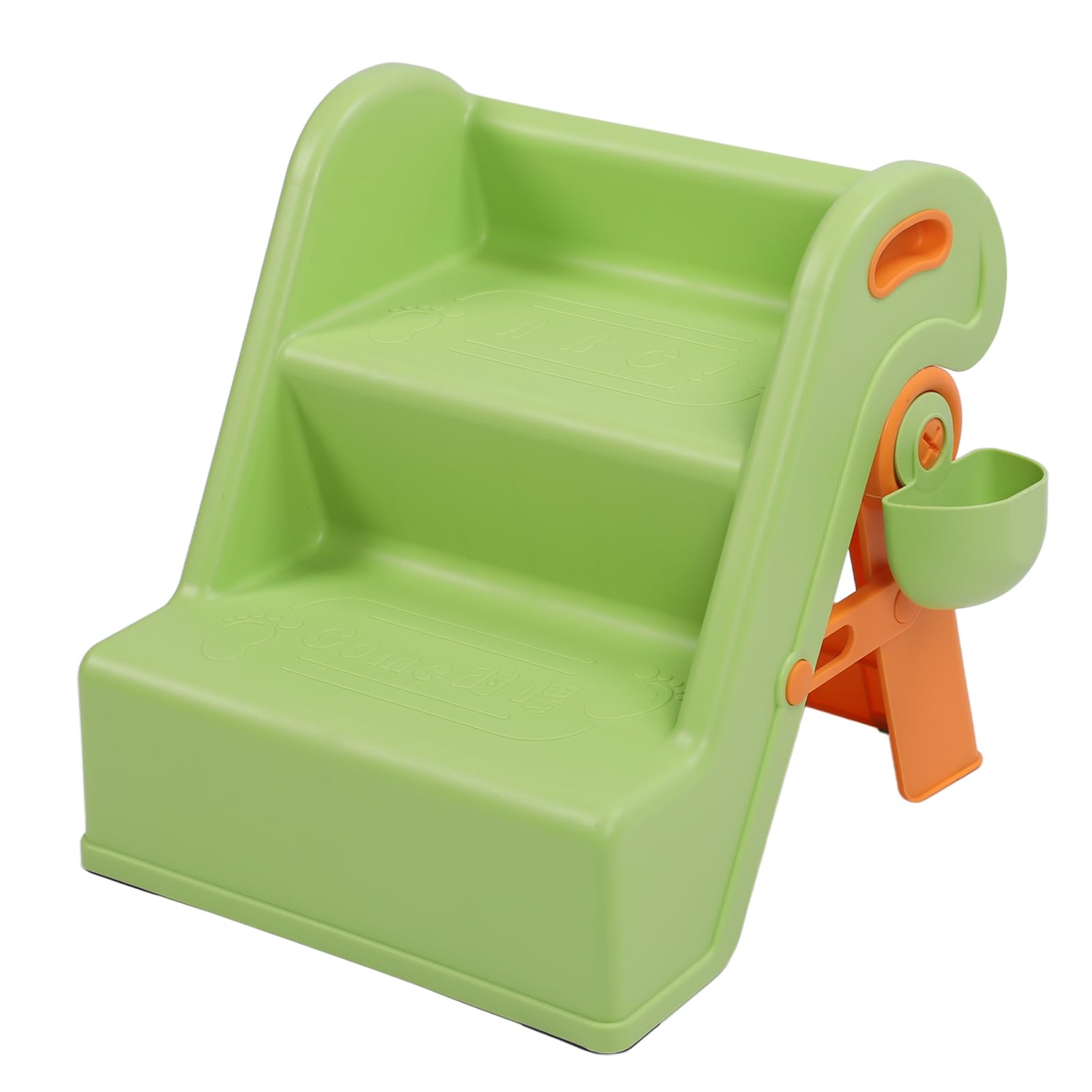 Pongnas Sgabello Pieghevole per Bambini a 2 Gradini con Paraspruzzi e Design Antiscivolo per Usare il Vasino e l'uso in Bagno Verde (GREEN)