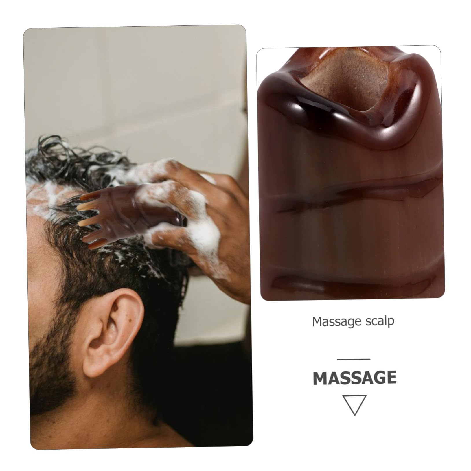 FRCOLOR 3stücke Creative Kopfhaut Massagebürste Horn Waschbürste Für Und Kopfhautmassage Leicht Und Tragbar Für Gesunde Kopfhaut Und Haarwachstum