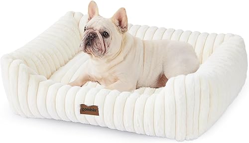Cama para perros de tamaño mediano, cama ortopédica rectangular grande para mascotas con funda lavable esponjosa y parte inferior antideslizante, 30