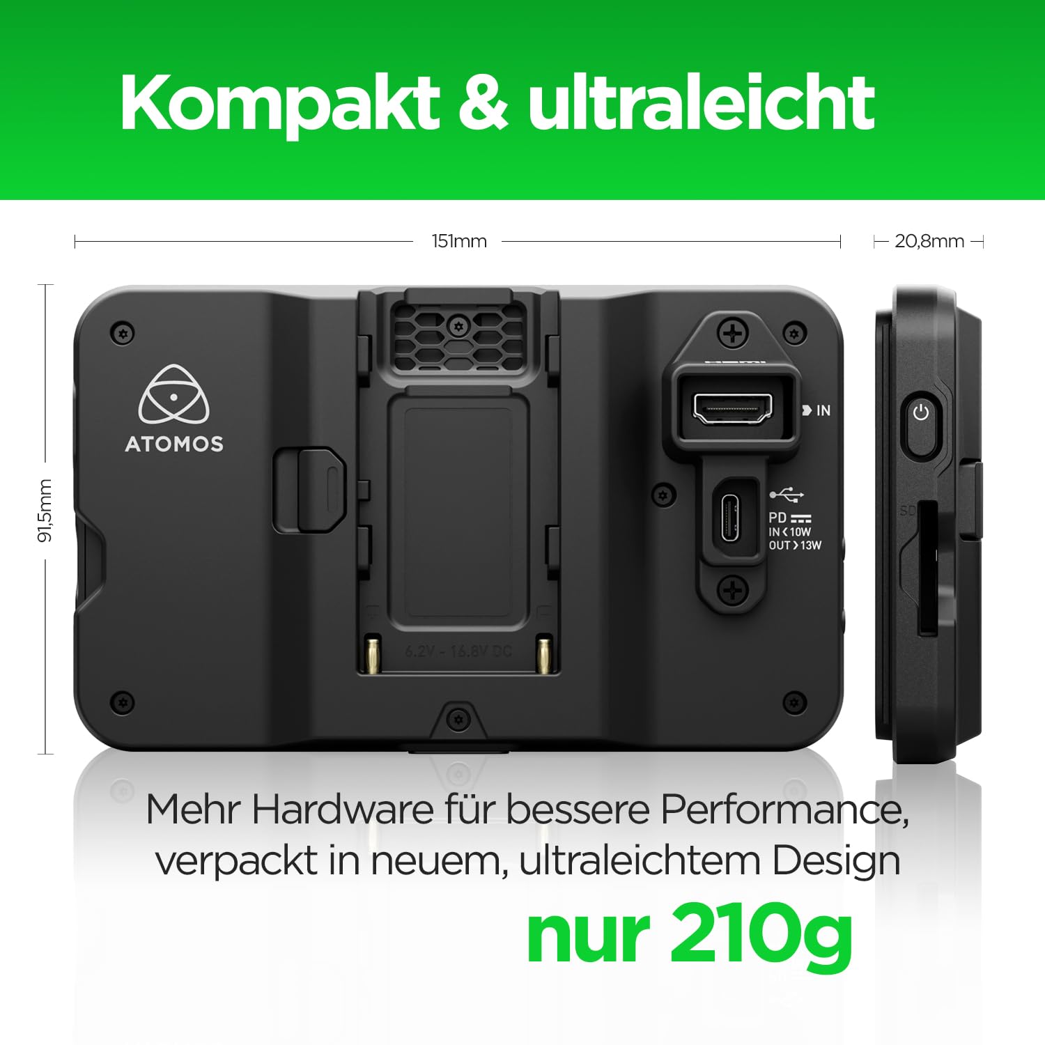 Amazon.co.jp: Atomos Shinobi Go 5.2インチ 外部モニター HDR 録画