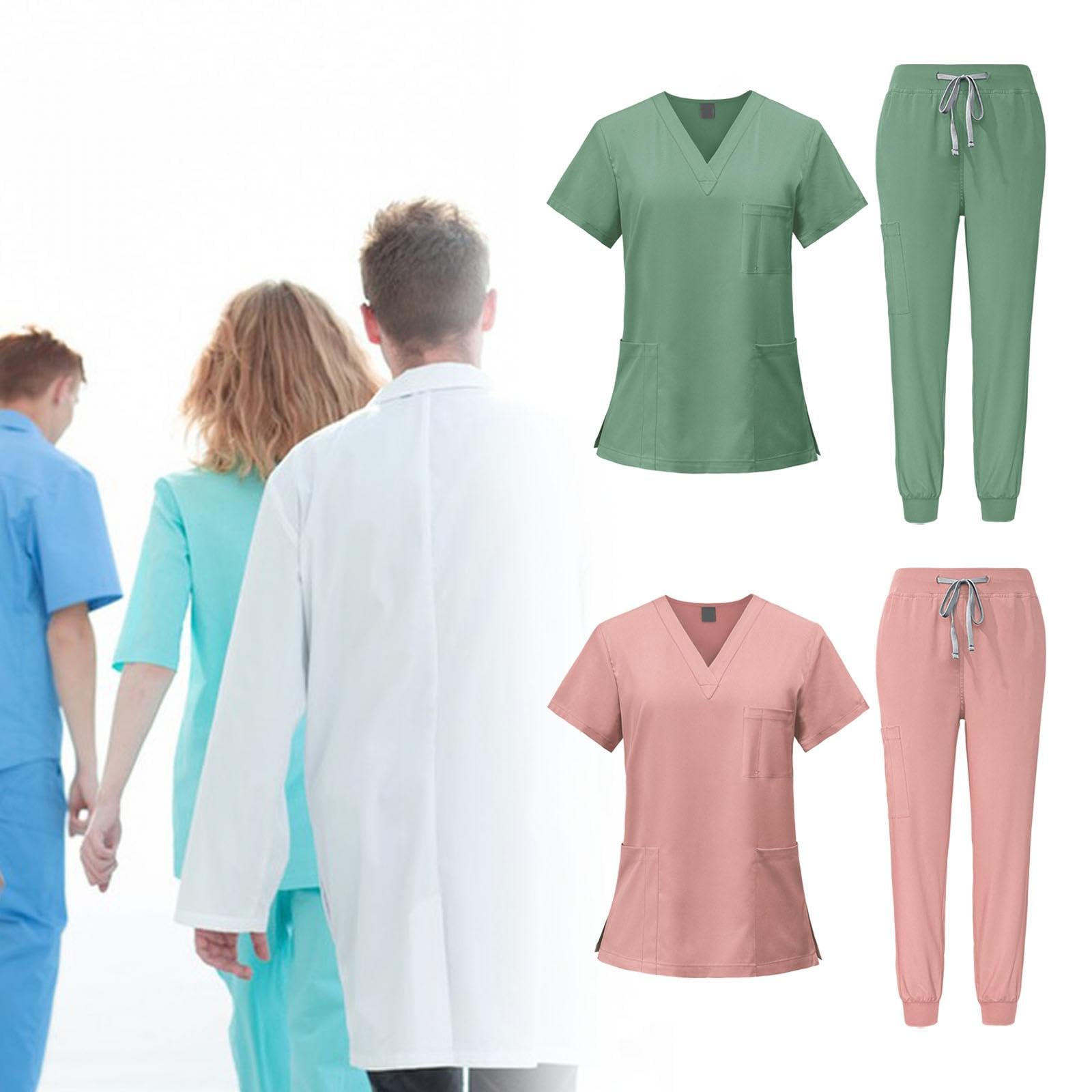 perfeclan Conjunto de 2 Piezas de Uniforme Médico para Mujer, Lavable a Máquina, Ropa de Trabajo de Enfermería