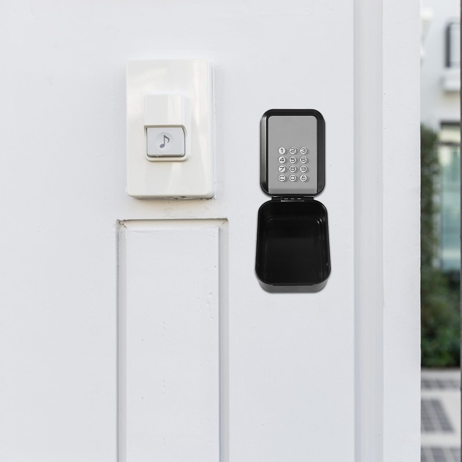 Toyvian Caja Fuerte para Llaves al Aire Libre Diseño de Gran Capacidad y Cerradura de Código Reiniciable, Material de Aleación de Aluminio y Abs para Uso Doméstico y Empresarial