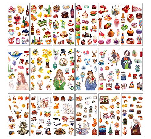 Planner Stickers, Vintage Scrapbook Stickers for Laptop, Water Bottles, Journaling, Diary, Notebooks, Kids DIY Arts Crafts(Vintage Stickers)