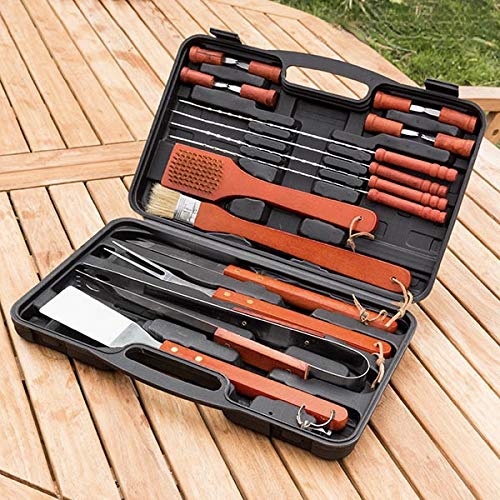 Utensili per Barbecue 18 Pezzi in Acciaio Inox per Barbecue Perfetti per Grill Accessori per Utensili da Barbecue