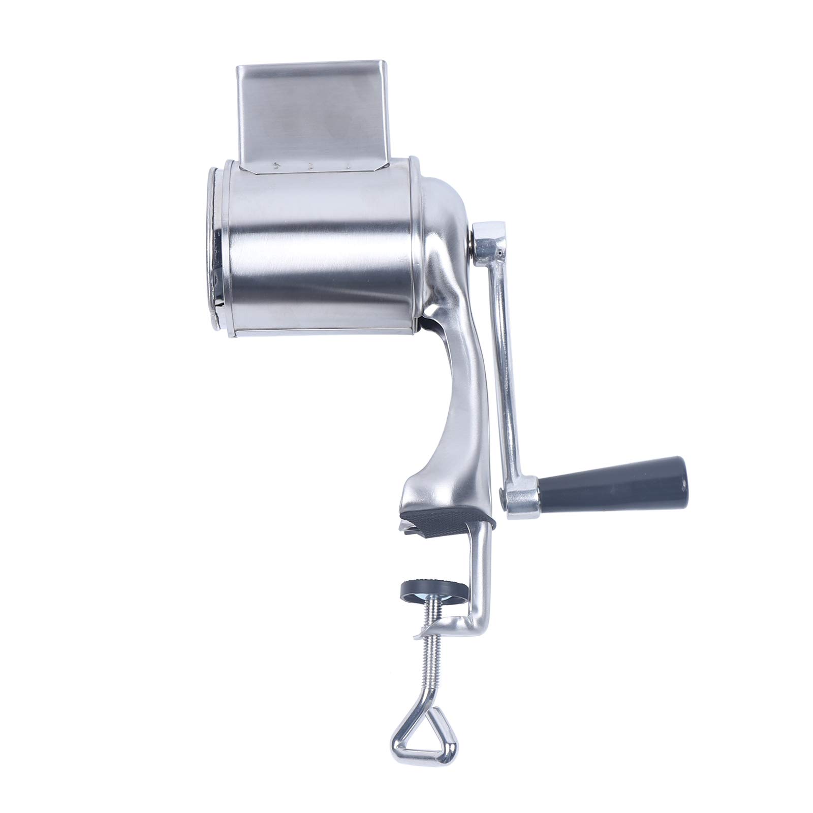 Grattugia manuale per patate a manovella, in acciaio inox, 5 tamburi, per insalata, verdure, cipolla, carote, argento