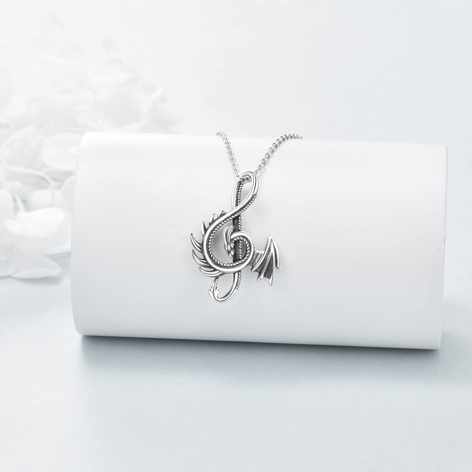 ONEFINITY Halskette 925 Sterling Silber Musik Note Ästhetische Anhänger Kette Vintage Geschenk für Männer Frauen Mädchen Jungen...