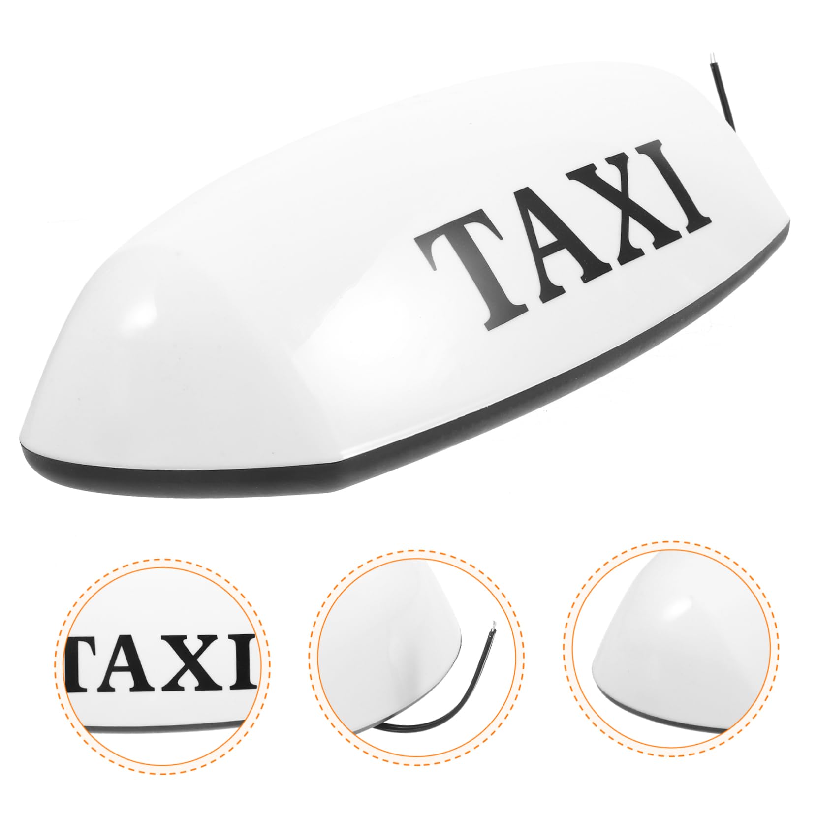 Cabilock Luce Segnale Taxi Magnetica per Auto, Top Light 12v Bianco, Alta Luminosità, Installazione Facile, per Guida Notturna