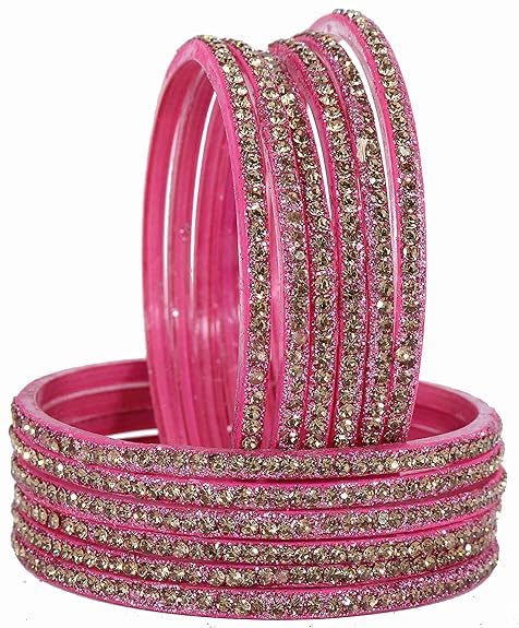 OURVIC Glass with Zircon Gemstone and Beads Studded Glossy Finished Traditional 13 Colours Bangles For Women and Girls (Set Of 12 Bangles) (Gajri, 2.2 Inches) (B0CKQ1DKWK) Amazon Price History, Amazon Price Tracker