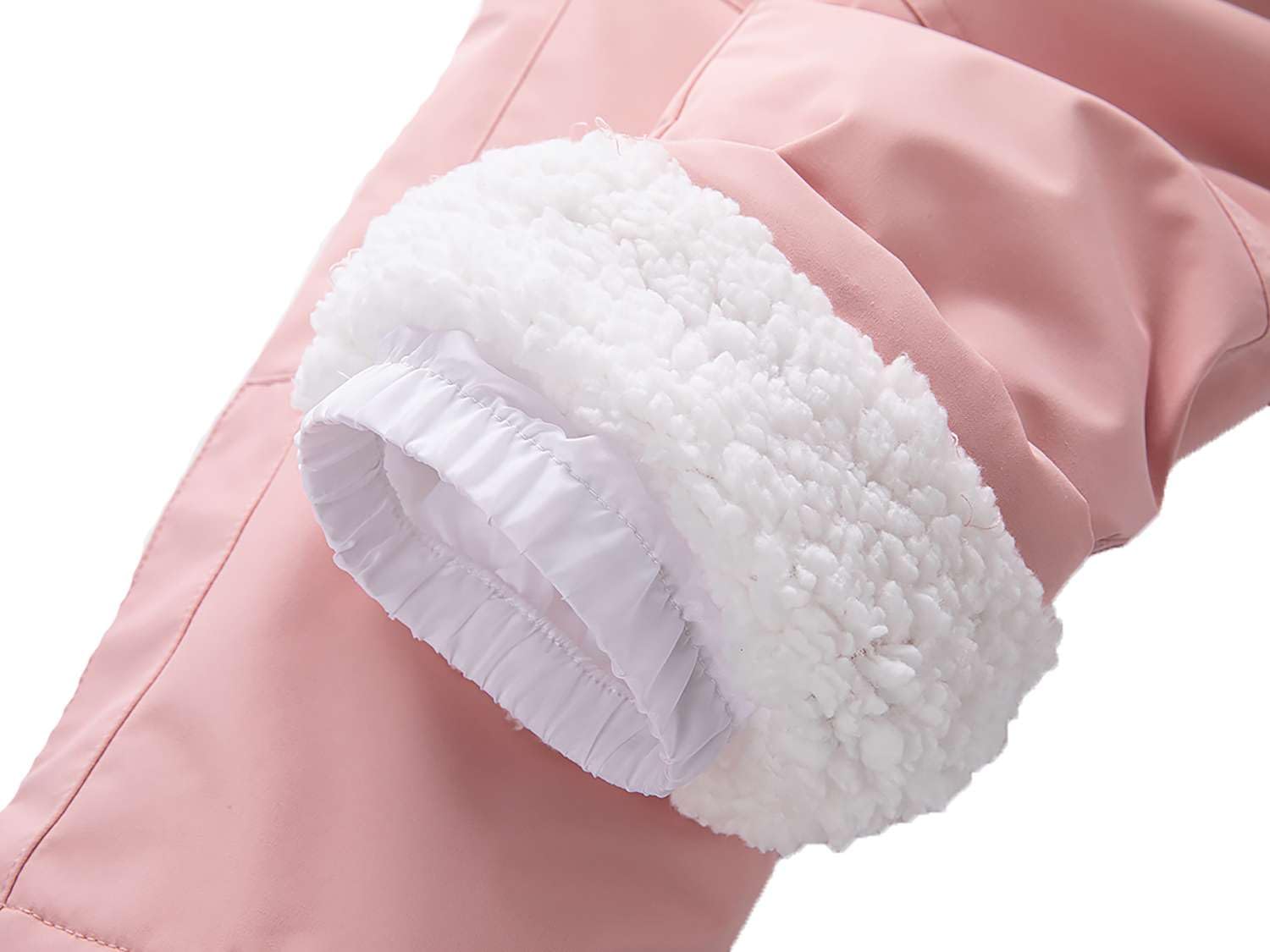 Echinodon Pantaloni impermeabili foderati in pile per bambini, per sci, escursionismo, casual, termici, elastici in vita