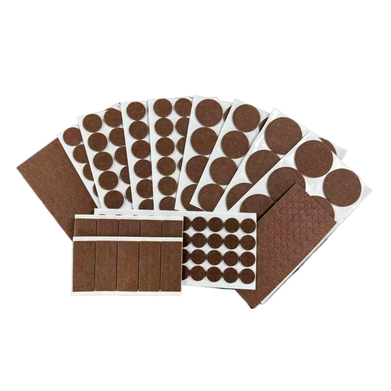 Furniture Pads 236PCS Felt Furniture Pads Black for Hardwood Floors with Many Big Sizes for Wood Floors(236PCS Brown)
