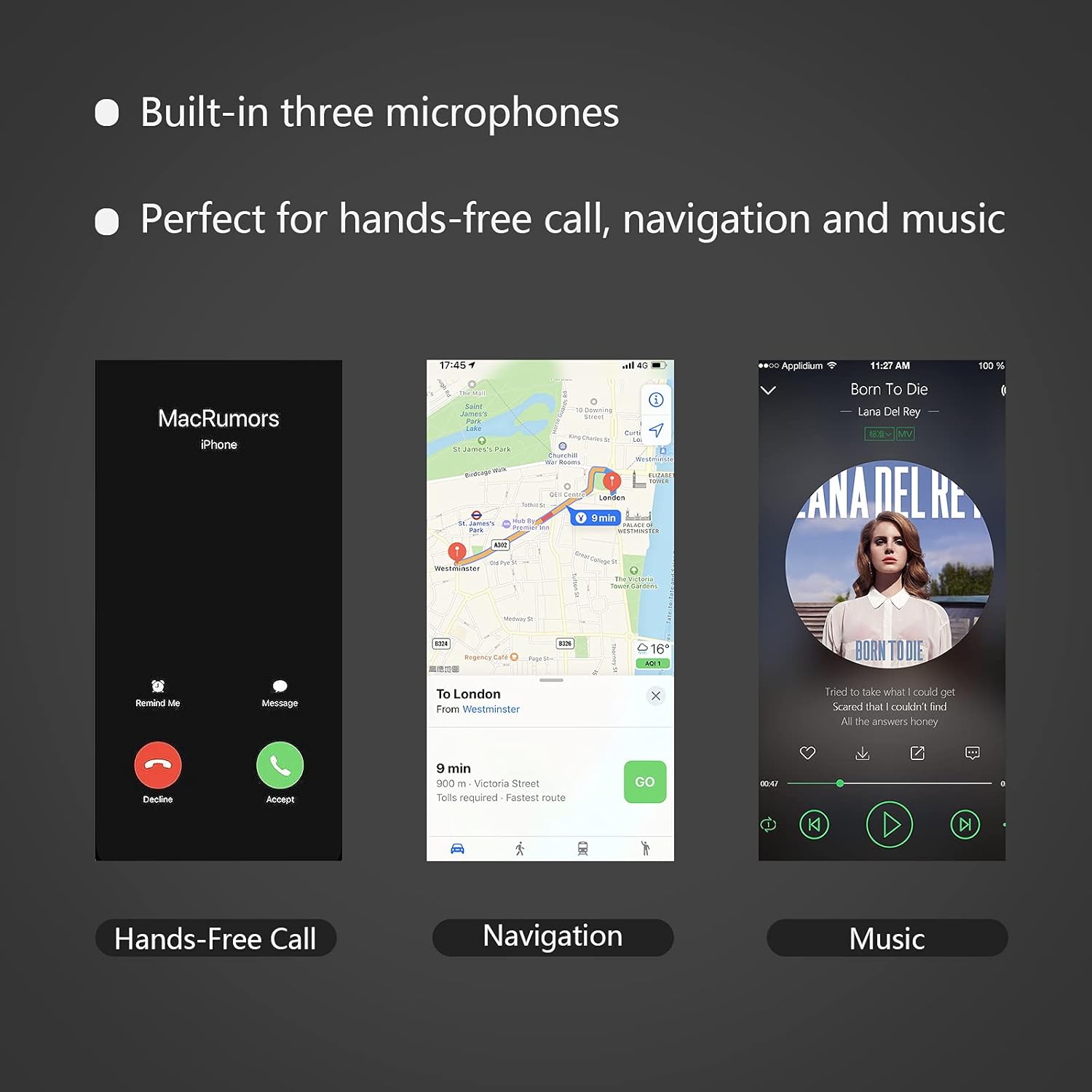 SONRU Bluetooth Receiver used for music streaming