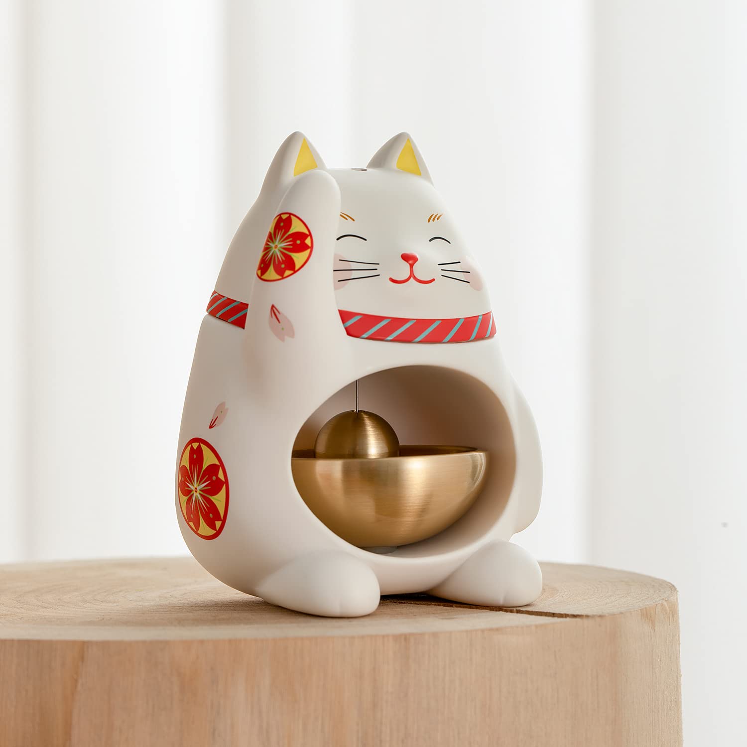 Amazon.co.jp: Dopamine Artsの招き猫は非電動、磁力吸着ドア鈴