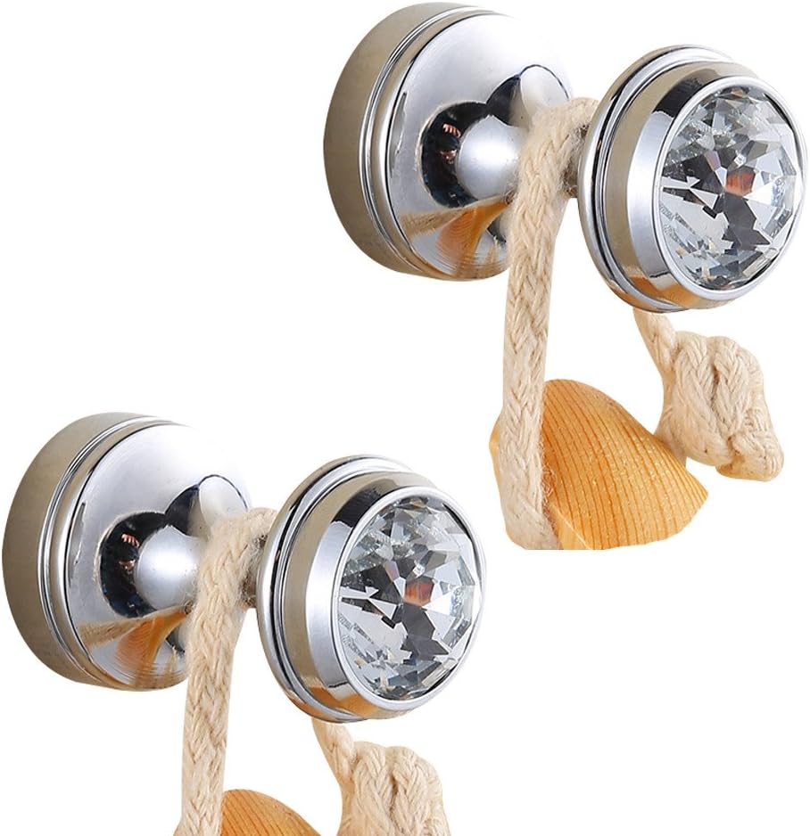 BigBig Home Crystal Decorative Wall Hooks Towel Hook, Chrome Finish