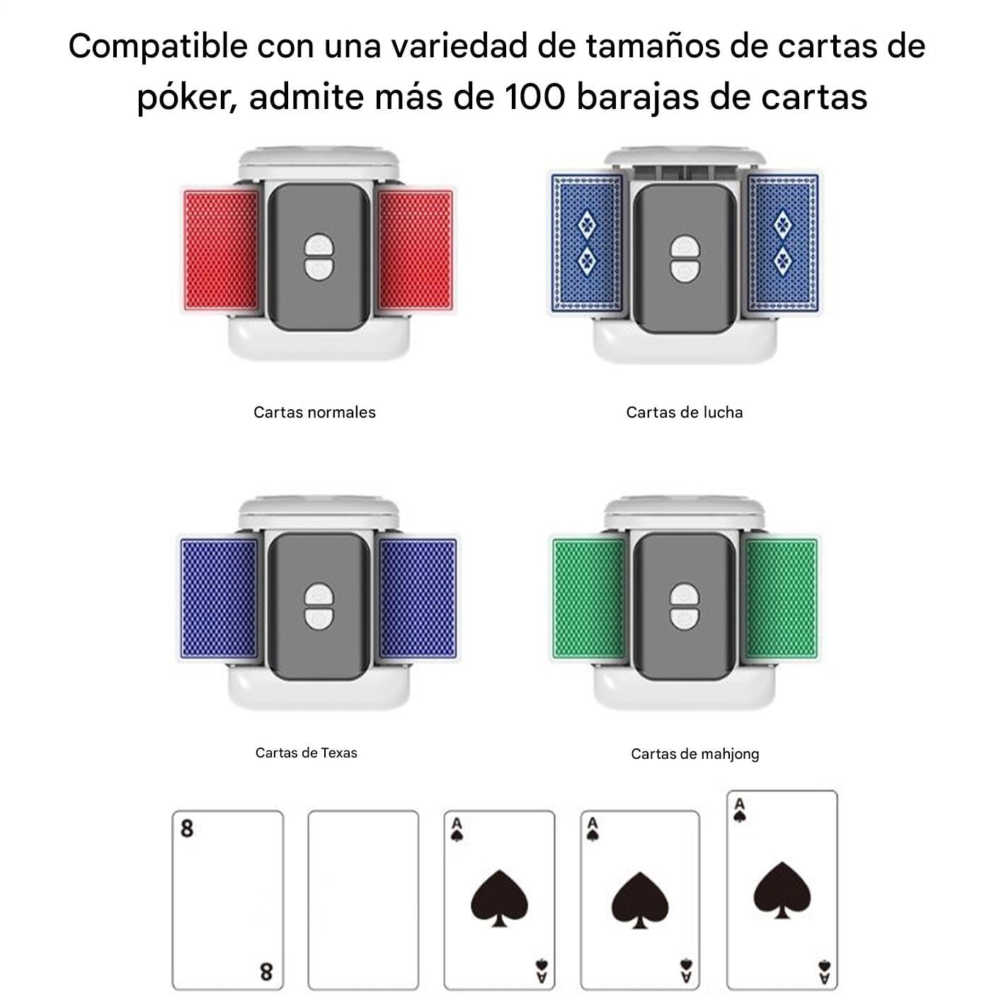 Máquina Barajadora de Cartas Barajadora Eléctrica para 1-2 Barajas