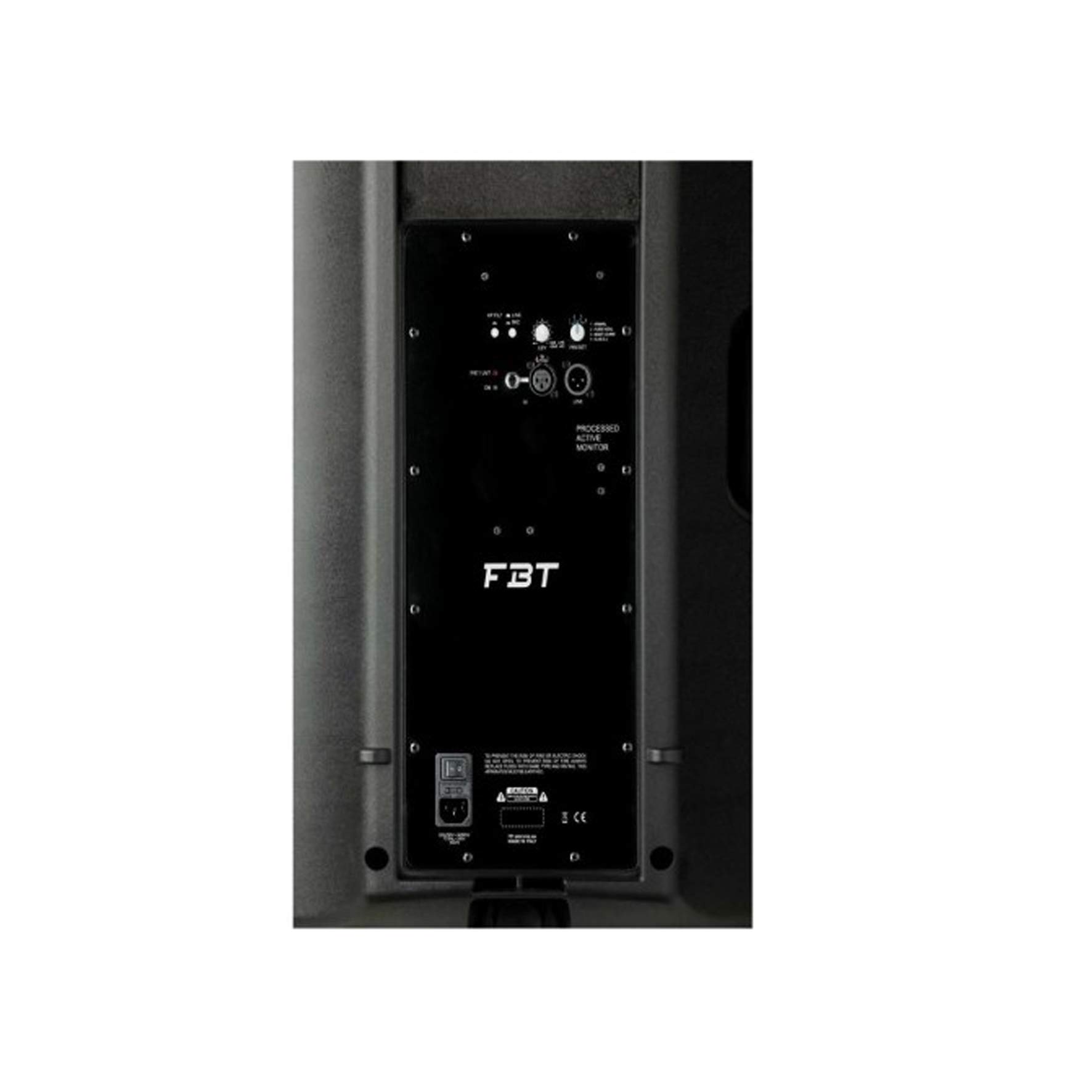 FBT J MAXX 114A + FBT V64 - Cassa Monitor Diffusore Attivo a 2 vie da 1400/400W peak LF/HF, Nero + Cover FBT V64, Nero