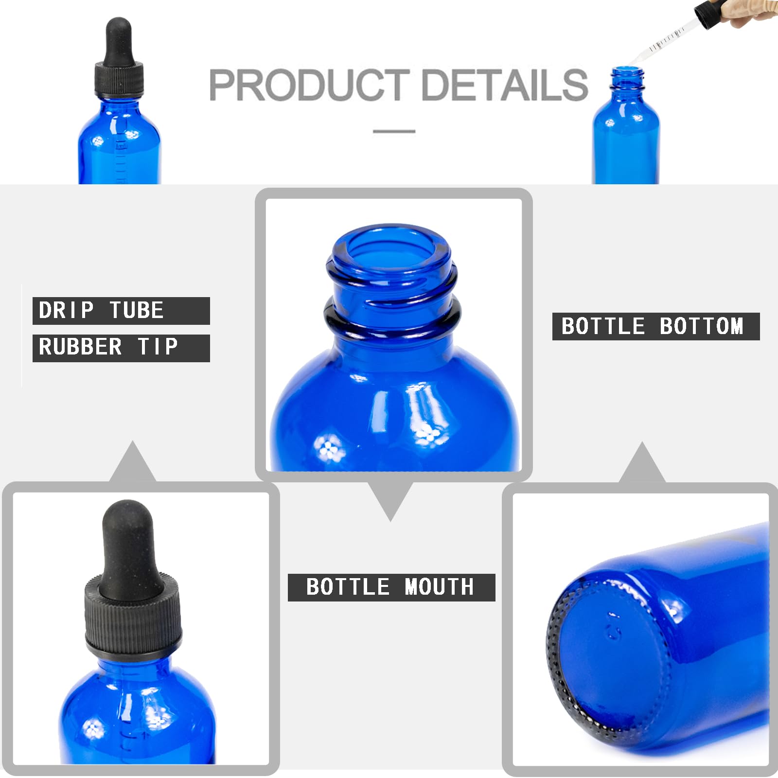 24 Bottigline Vetro Ambrato 30ml Con Contagocce - Per Oli Essenziali, Profumi, Laboratorio