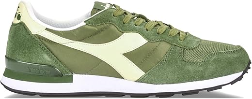 Diadora Unisex Low-Top Gymnastics Shoes, (Green Olivine/White Sigh), 6.5 US Women