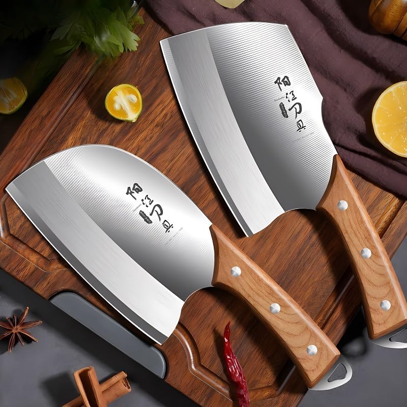 Meat Cleaver,Cleaver Knife Round Headed Sharp Bone Chopping Knife, Dual Purpose Knife For Cutting, Fish Killing Knife, Bone Chopping Knife (Size : Round head Knife), LAMAJIGA5844
