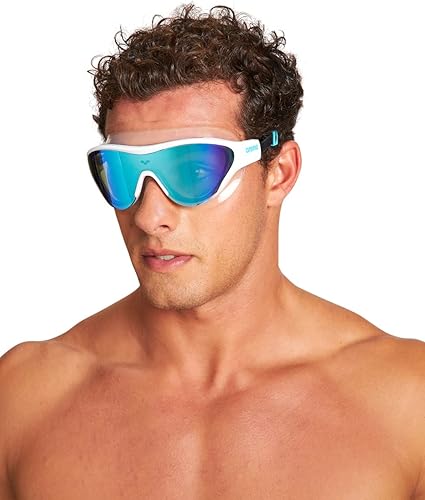 Miniatura 5 de ARENA Gafas de natación unisex para adultos, gafas de natación para hombres y mujeres, de gran ajuste, espejo de policarbonatolente sin espejo