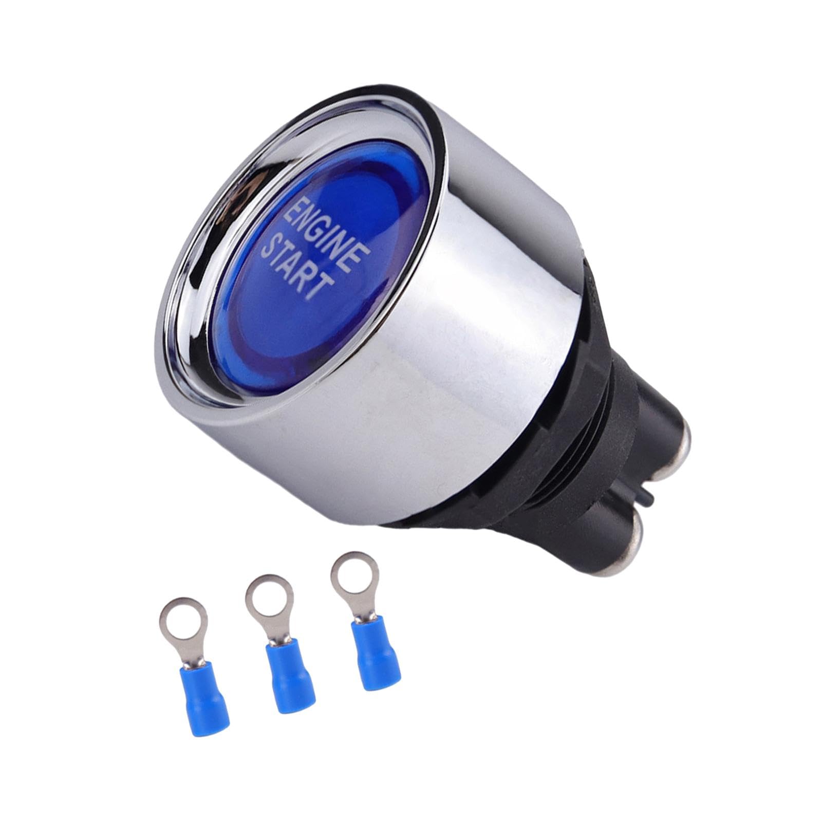 Push Button Starter Switch Led Light 50A 12V Engine Start Push Button Switch Blue-image-29