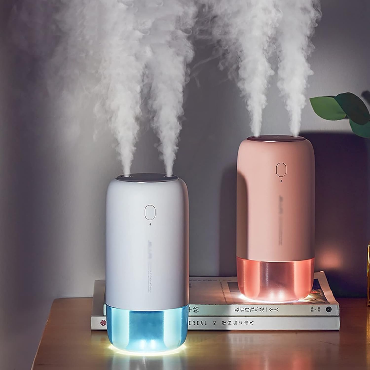 Humidifier/USB Rechargeable Mute Office Bedroom Dormitory Student Portable car Small Large Fog Volume air Purification er (Color : Size : A) (White A)