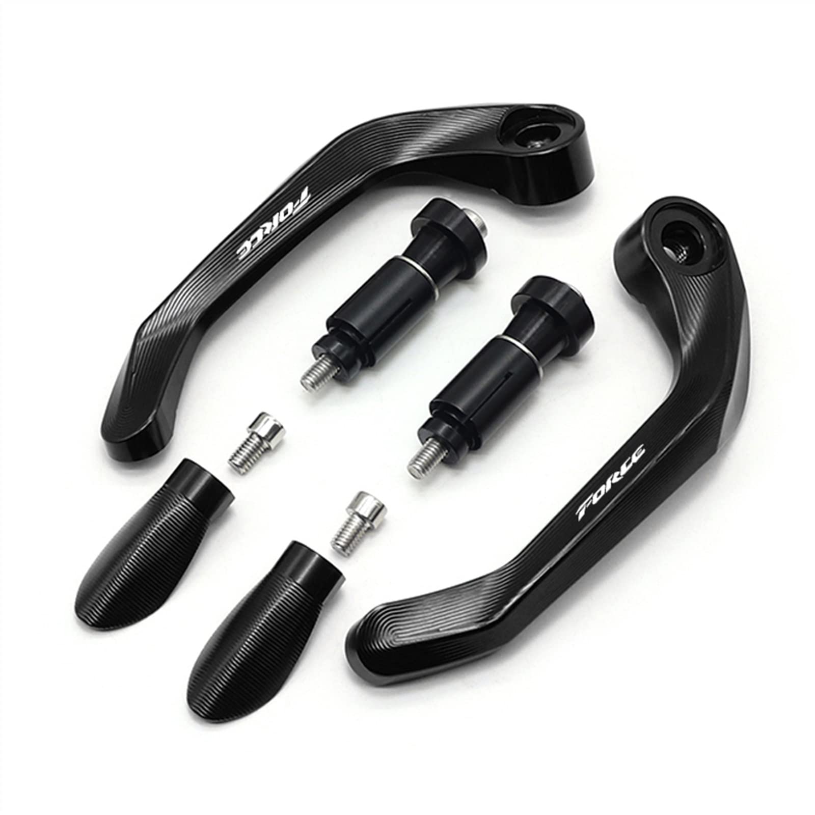 for Yamaha AEROX Force SMAX 155 Fall Protection Device Accessories Universal Motorcycle Scooter 22mm Handlebar End Handguard Bow (Color : Black, Size : Force)