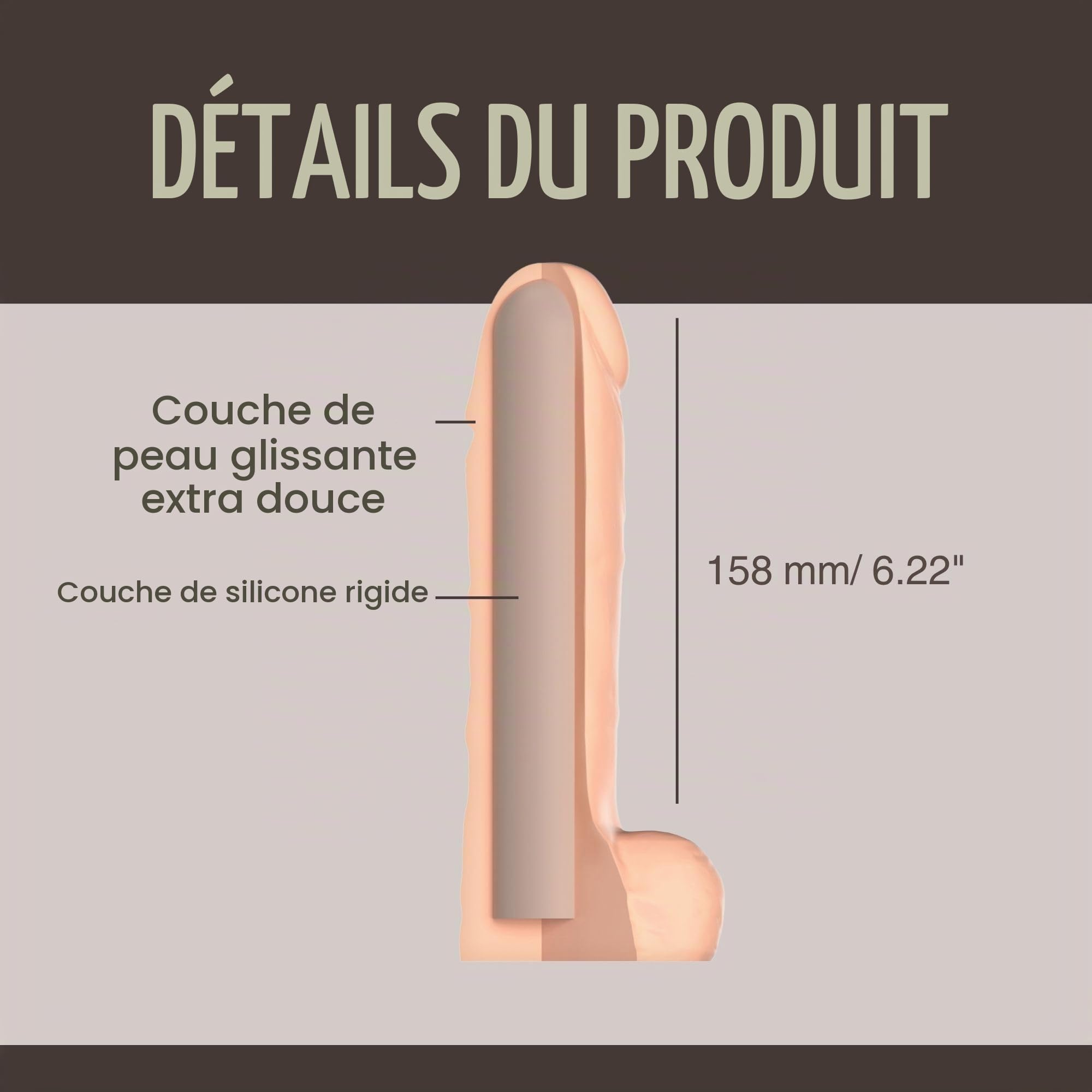 Strap-On-Me Sliding Skin Dildo | Silicone Double Densité | Vanille