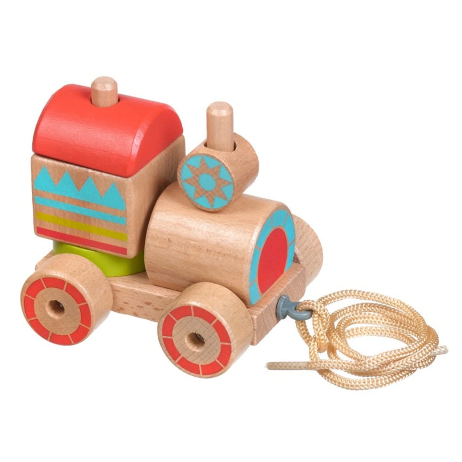 Baybee Sorting Push & Pull Along Train Toys for Kids, Baby Sorting Toys with Different Shapes Blocks, Smooth Wheels | Pull Along Toys |Learning Sorting Blocks Toys for Toddlers 2+ Years Boys Girls