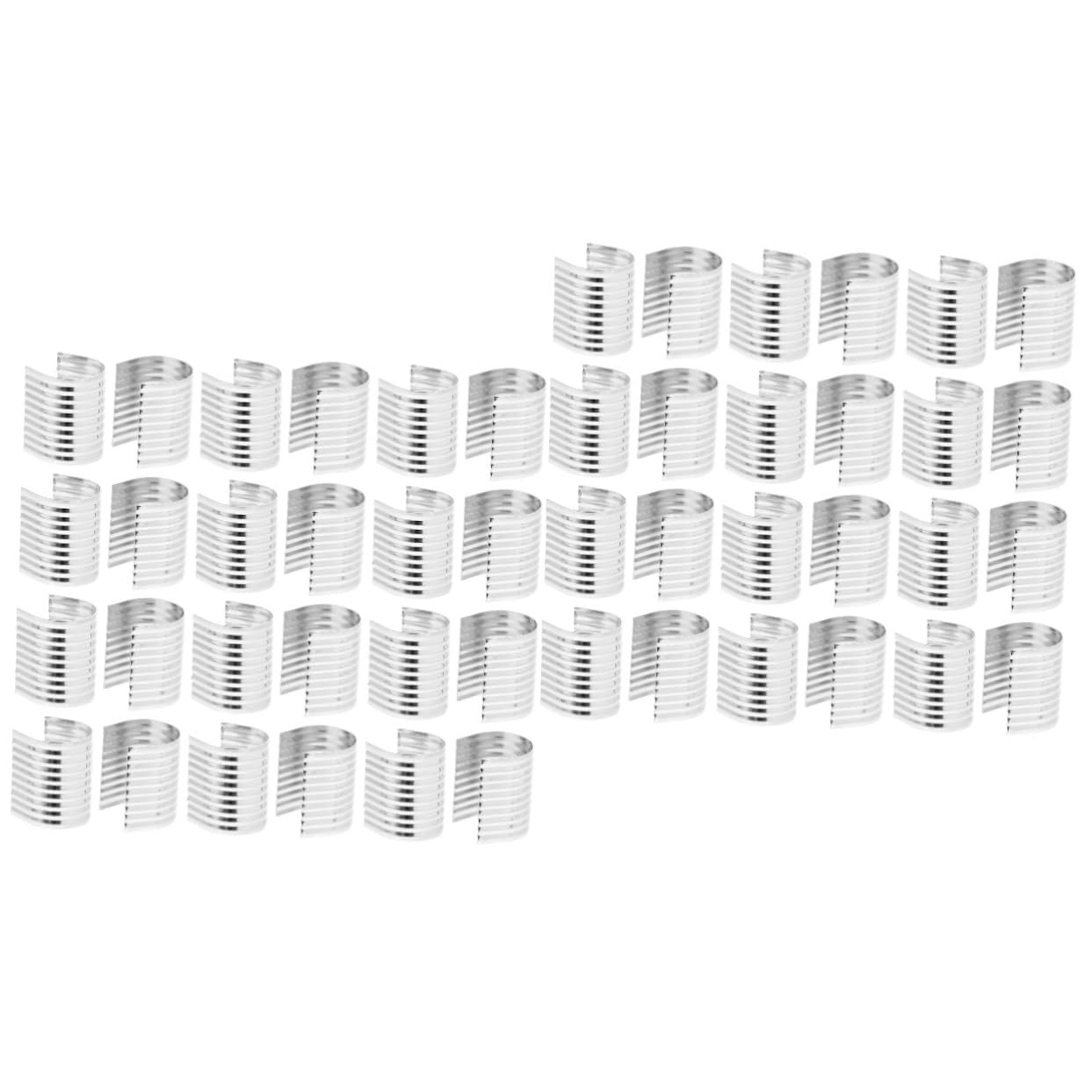 COHEALI 2sets Sturdy Iron DIY Jewelry Making Clips Leather Rope Clip Charms Cylindrical Fastener for Necklace 100pcs*2