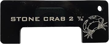 Marine Sports Crab Gauge for Measuring Florida Stone Crabs Black Acrylic