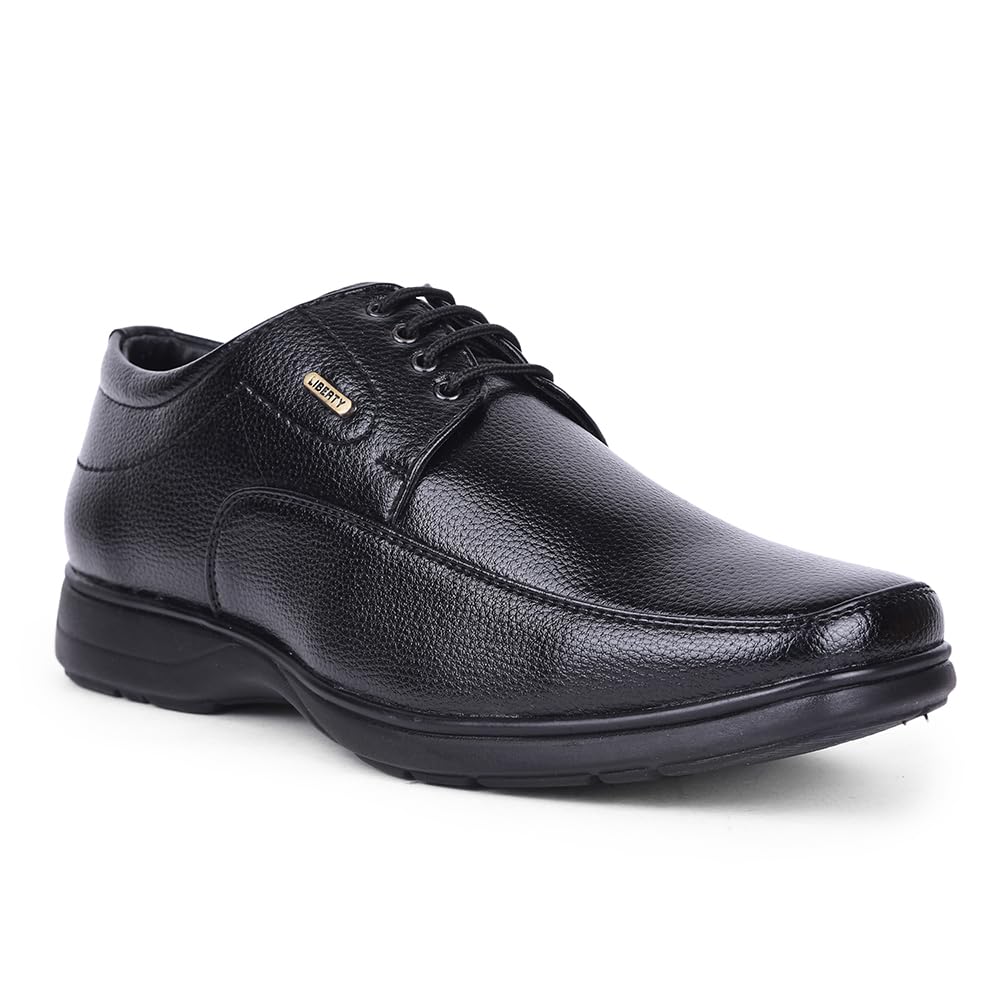 Fortune HOL-131E Formal Lacing Derby Shoes for Men with PVC Sole | PU Outsole | Comfortable & Lightweight | Cushioned Footbed | Durable & Trendy Design