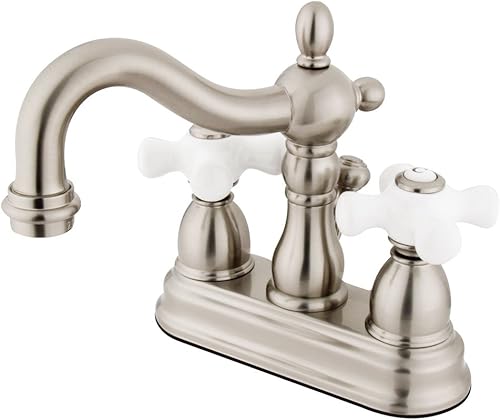 Miniatura 8 de Elements of Design New Orleans EB1605AL - Grifo de lavabo central con ventana emergente, 4 pulgadas, bronce aceitado