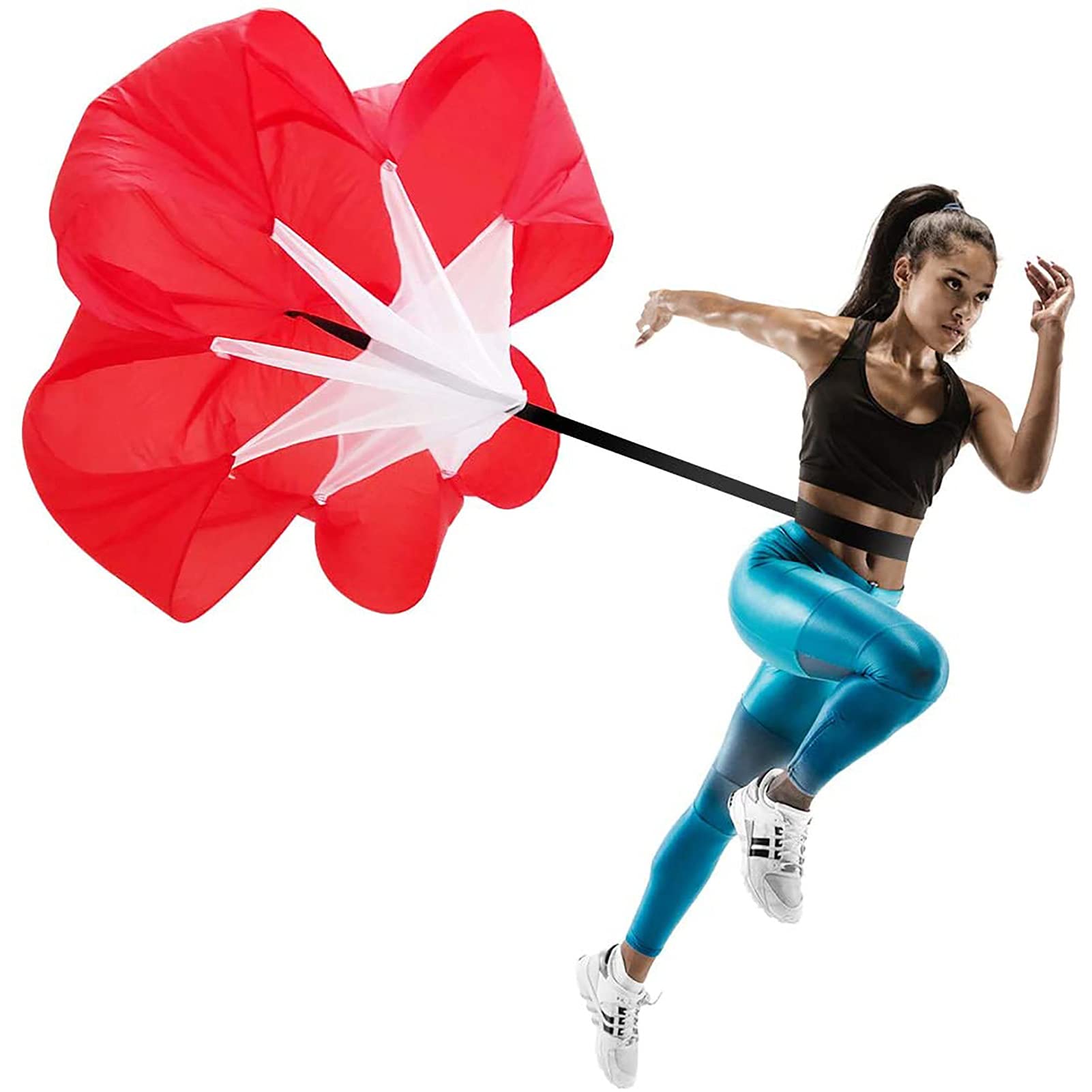 Paracadute da Corsa - Paracadute da Allenamento Portatile da 59 Pollici | Bande di Allenamento di Traino da Pallacanestro, Allenamento di per la Corsa di Calcio, Allenamento di Potenza