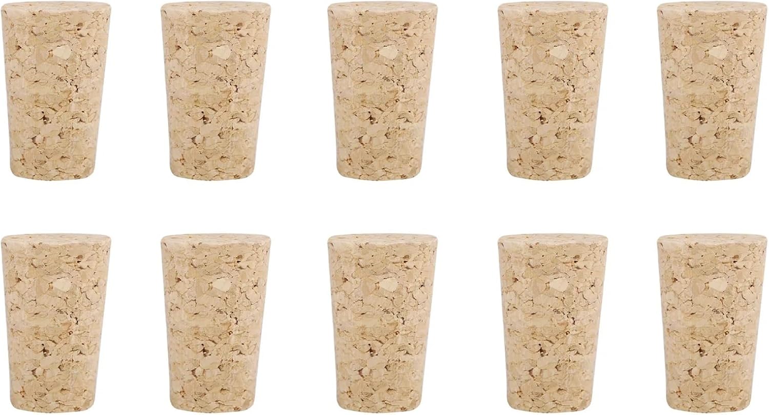 Natural Soft Wood Corks 50PCS Soft Wood Tapered Corks Wooden Wine Bottle Stopper for DIY Projects,Airtight Sealing,Laboratory(20x15x35mm)