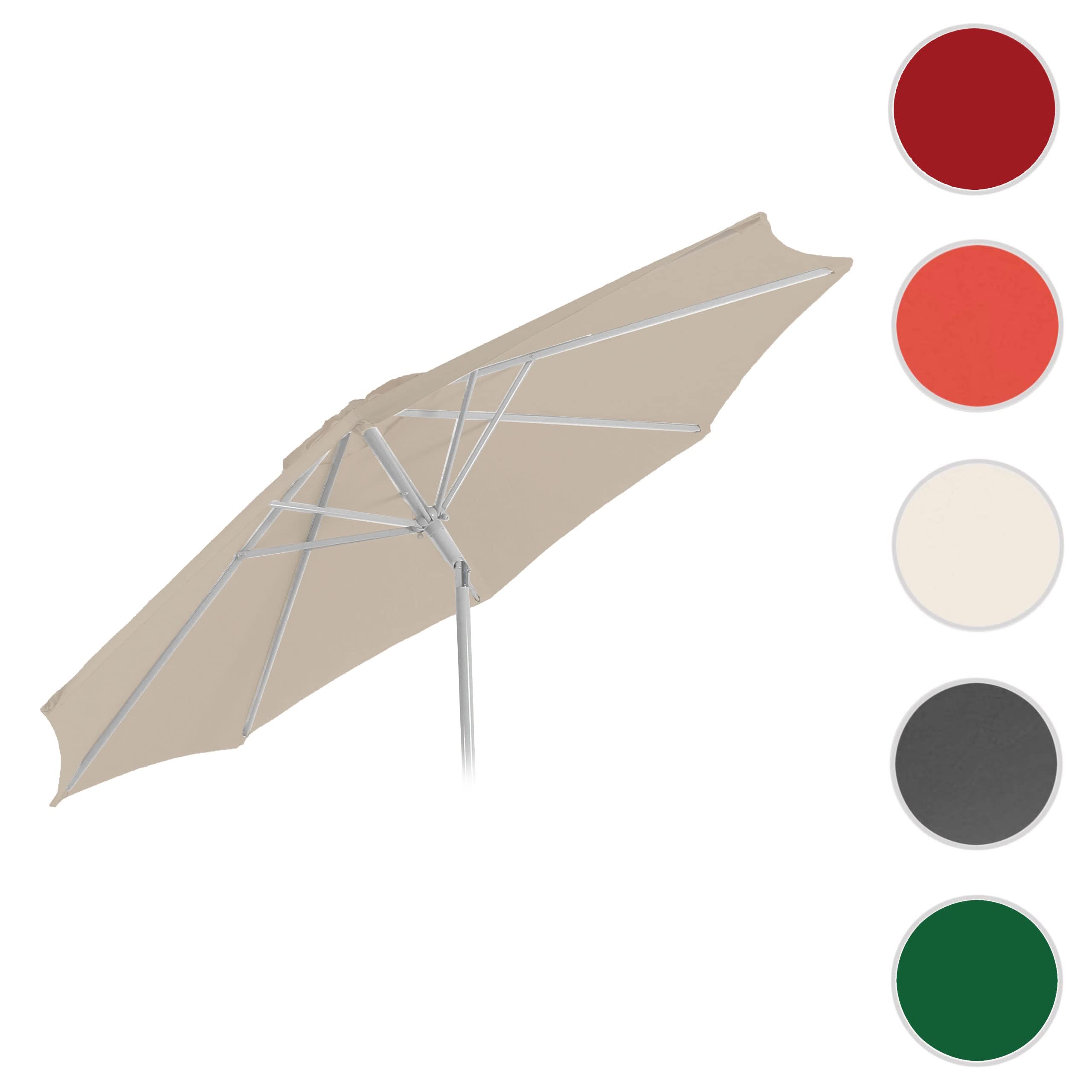 Mendler Toile de Rechange pour Parasol N19 Ø 3m Tissu/Textile 5kg crème