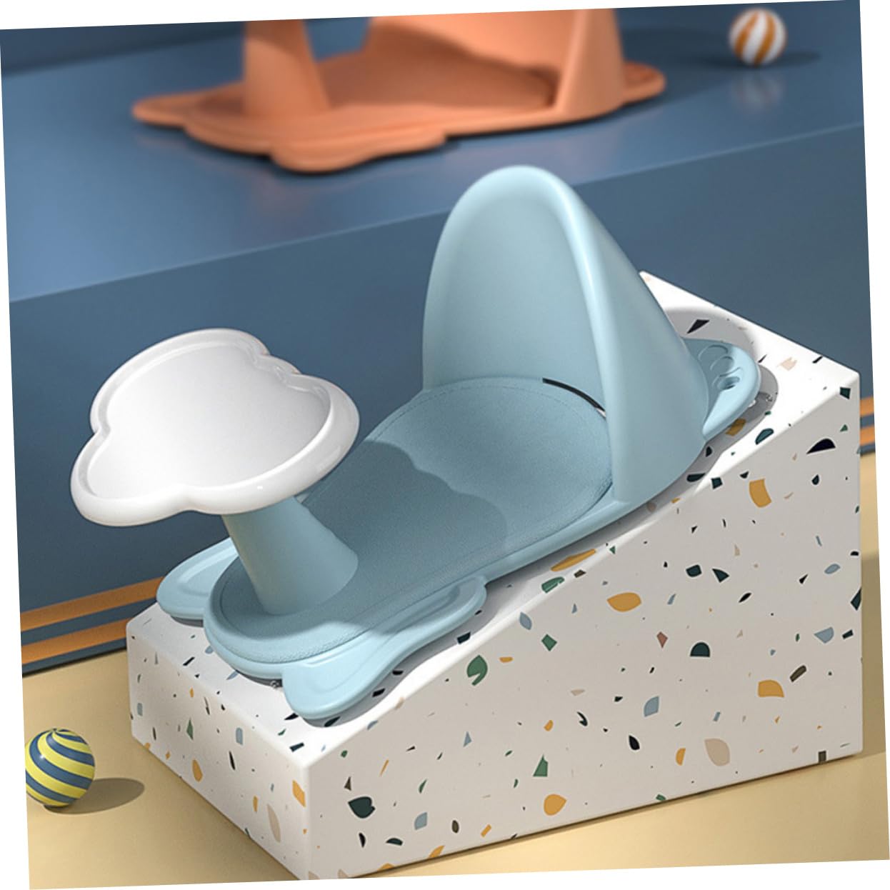 Silla de Bañera para Bebés de Plástico, Asiento de Baño Infantil